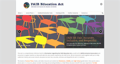 Desktop Screenshot of faireducationact.com